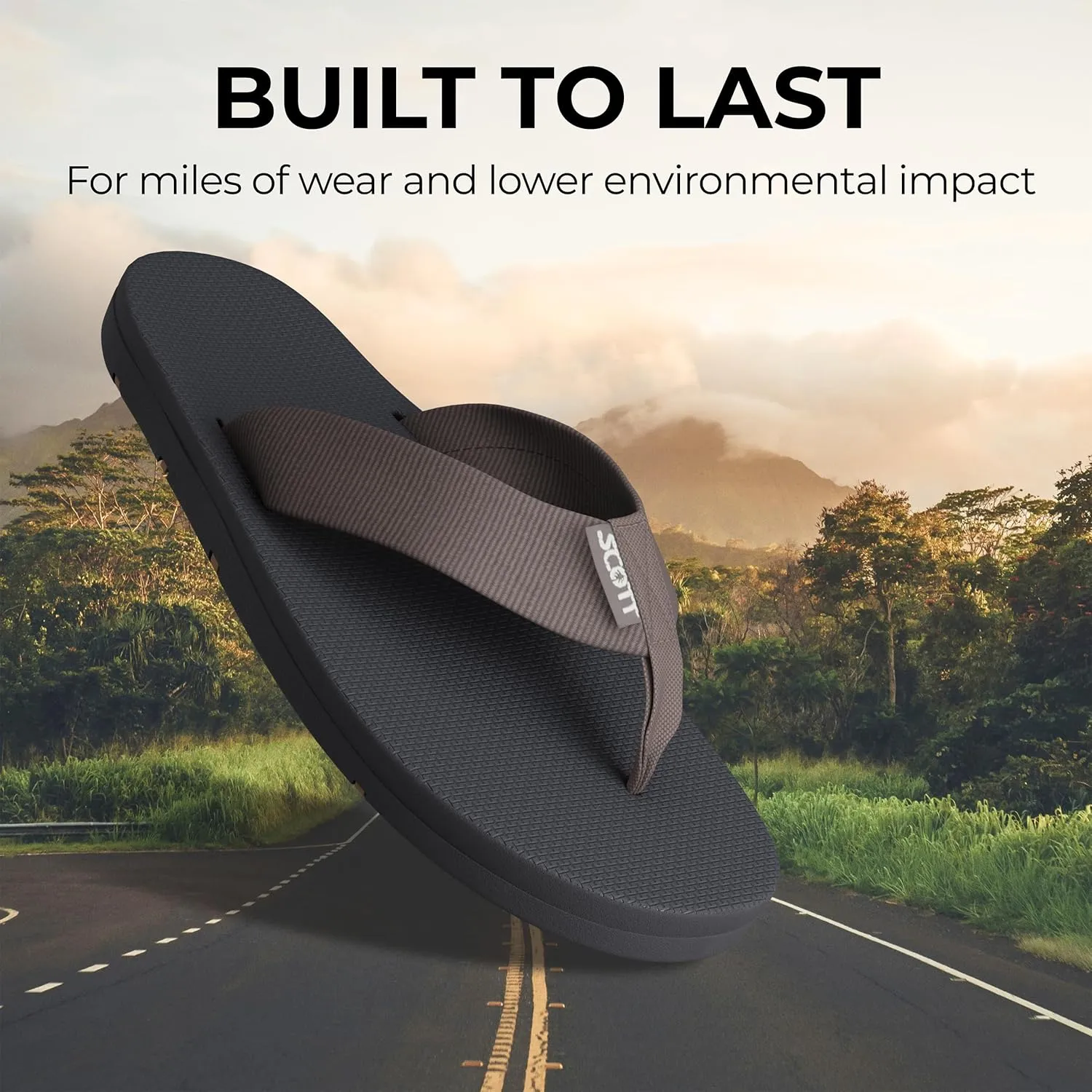 Scott Hawaii Makaha Flip Flop | Custom Molded Outsole with Arch Support | Podiatrist Recommended