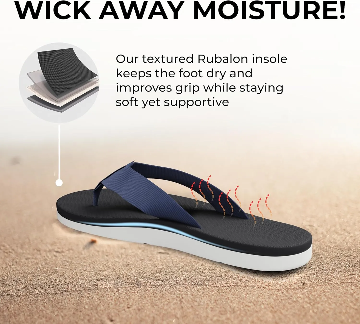 Scott Hawaii Men's Hokulea Sandal | Tubular Nylon Strap Rolls Against Skin | Molded Outolse With Arch Support And Heel Cup | Non-Marking No-Slip | Marine And Boat Friendly Flip Flop