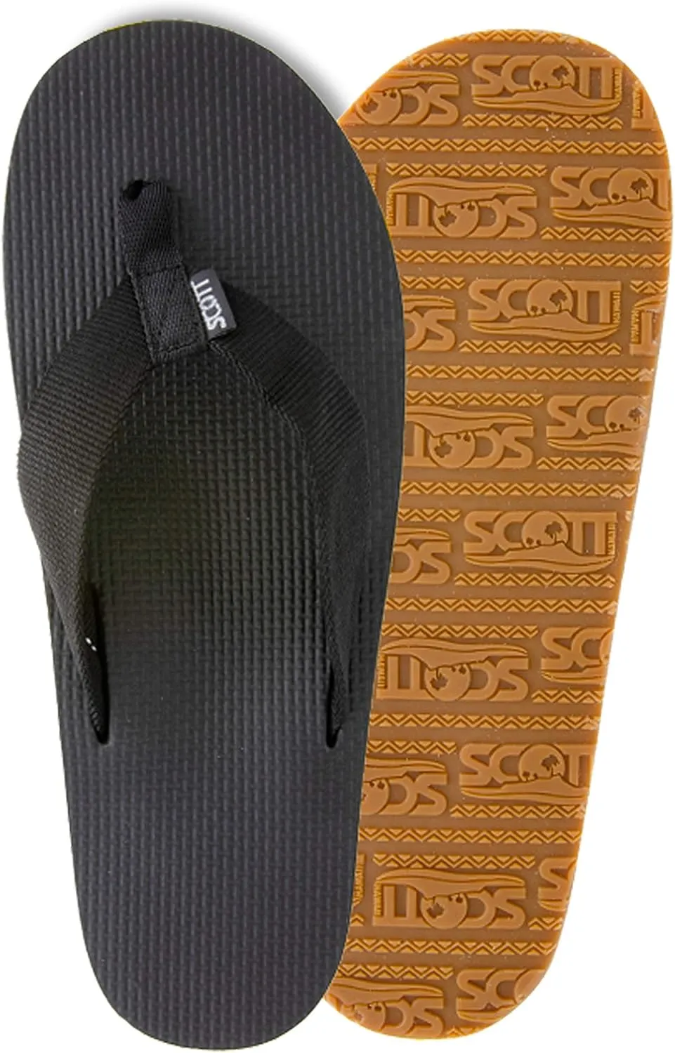 Scott Hawaii Men's Paha Sandal | Tubular Nylon Strap Rolls Against Skin | Non-marking No-slip Outsole | No Arch Flip Flop