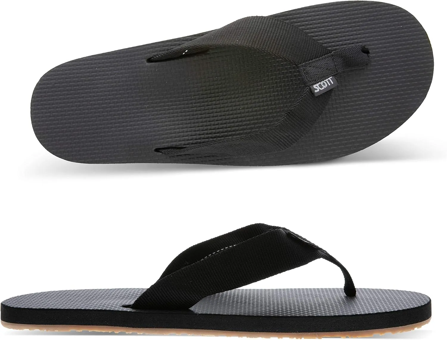 Scott Hawaii Men's Paha Sandal | Tubular Nylon Strap Rolls Against Skin | Non-marking No-slip Outsole | No Arch Flip Flop