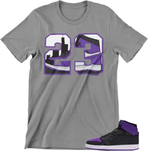 Shirt to Match Jordan 1 Purple Black Colors