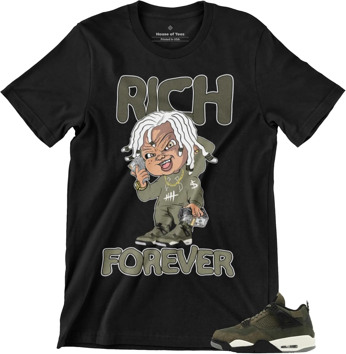 Shirt to Match Jordan 4 Craft Olive Men's Graphic Tee