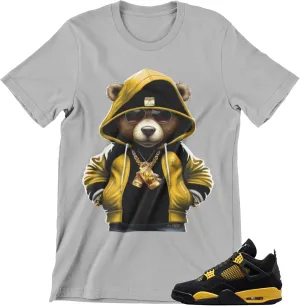 Shirt to Match Jordan 4 Thunder Men's Graphic Tees, Urban Streetwear Clothing