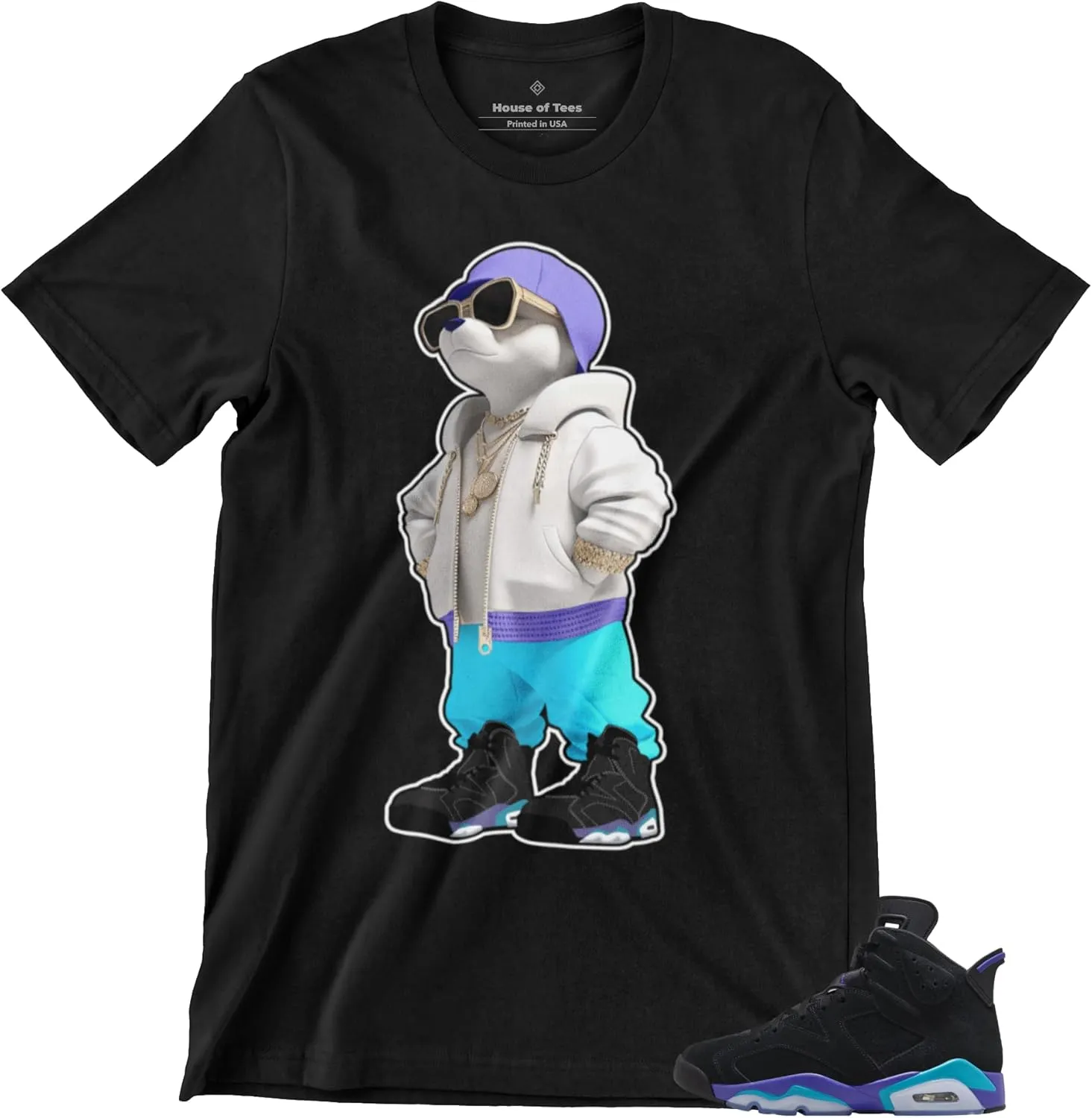 Shirt to Match Jordan 6 Aqua Retro Men's Graphic Tee