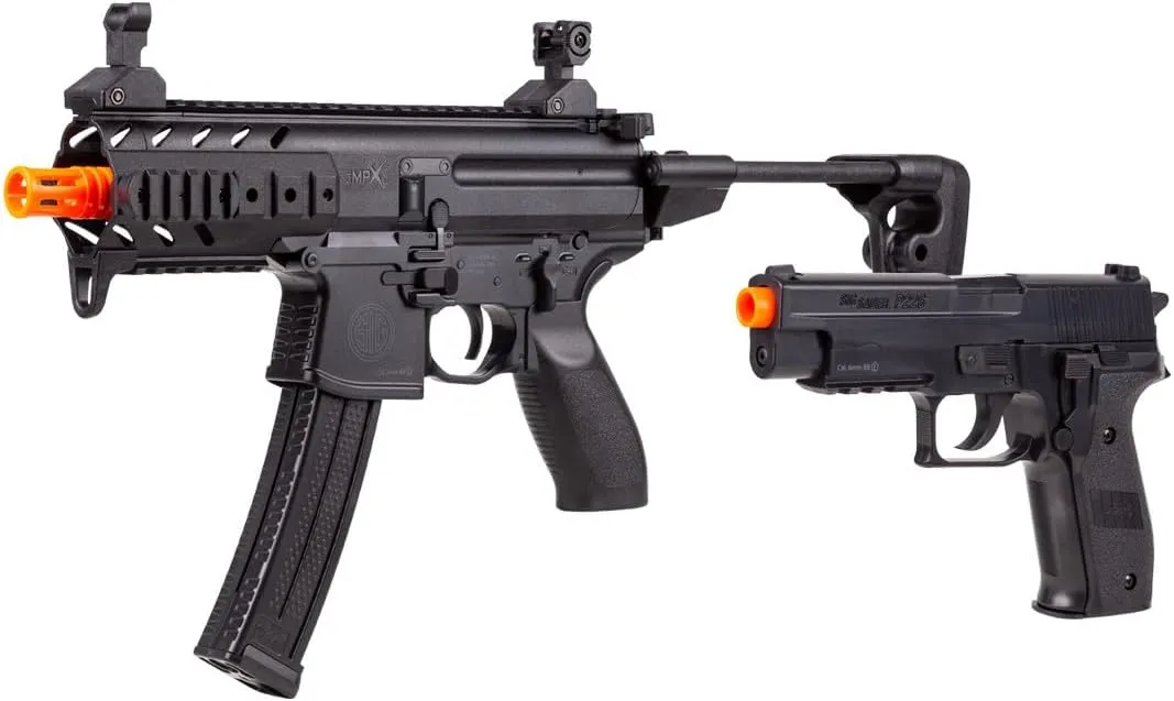 Sig Sauer SIG1 MPX Spring Operated Airsoft Rifle SIG1 MPX Airsoft Spring Rifle Kit with P226 Spring Pistol