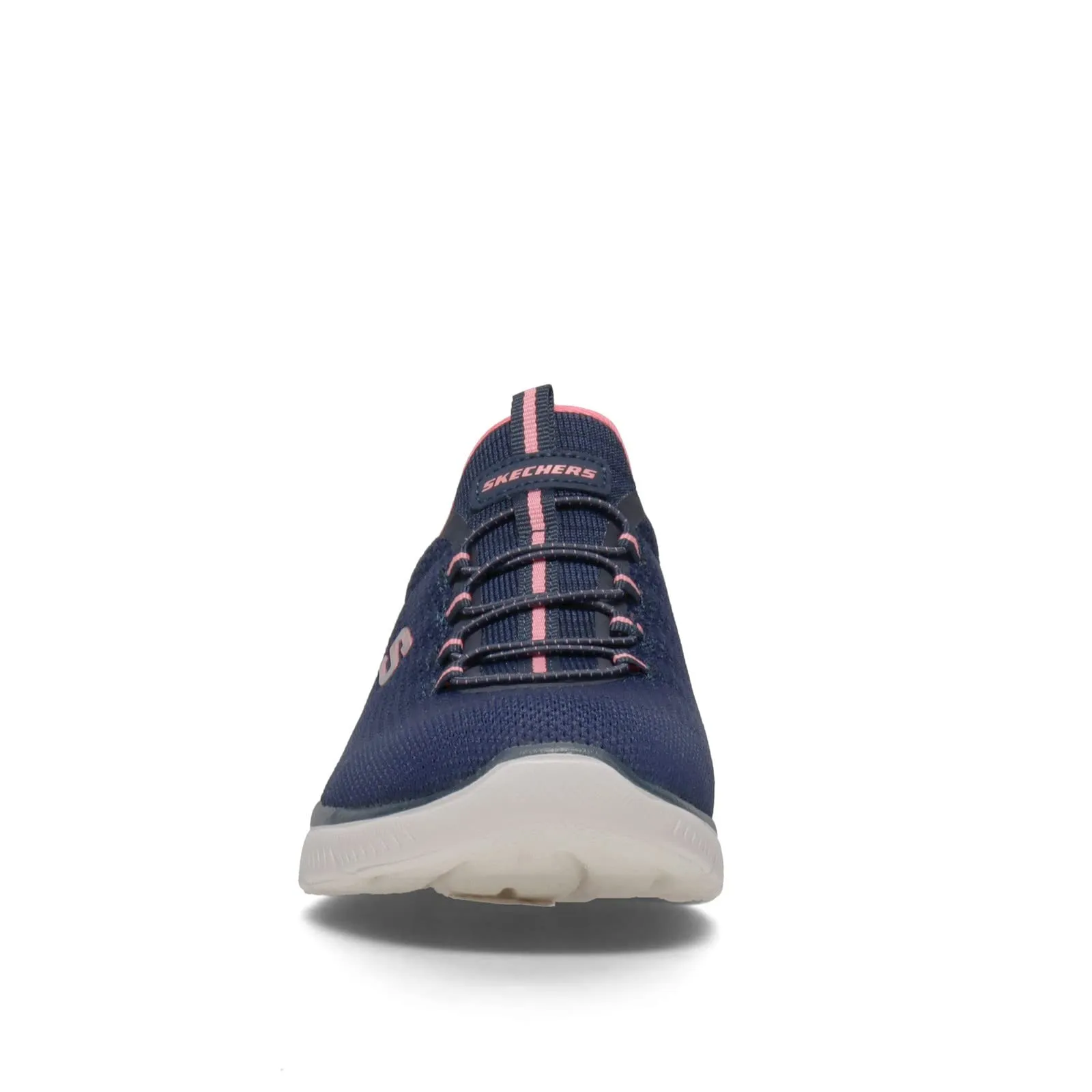 Skechers Women's Summits Cool Classic Sneaker 7.5 Wide Navy/Pink
