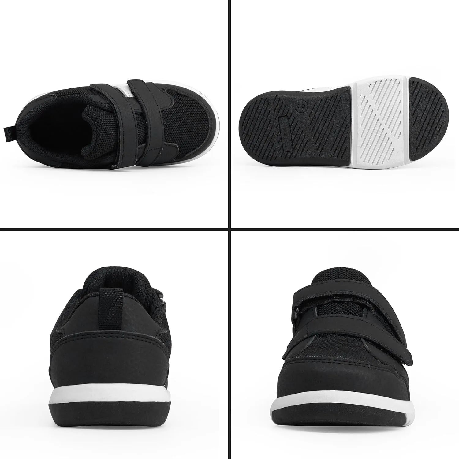 SKYWHEEL Toddler Boys Girls Tennis Shoes Kids Slip On Barefoot Shoes Wide Casual Walking Running Sneakers for Little Kids