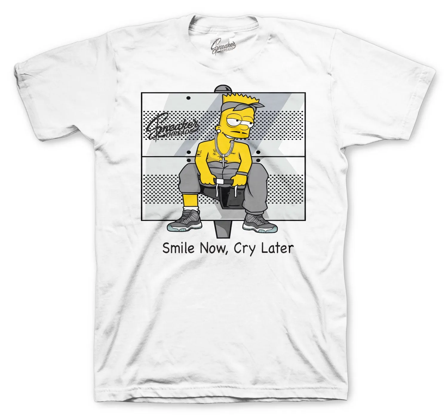Smile Now T-Shirt - Retro 11 Cool Grey