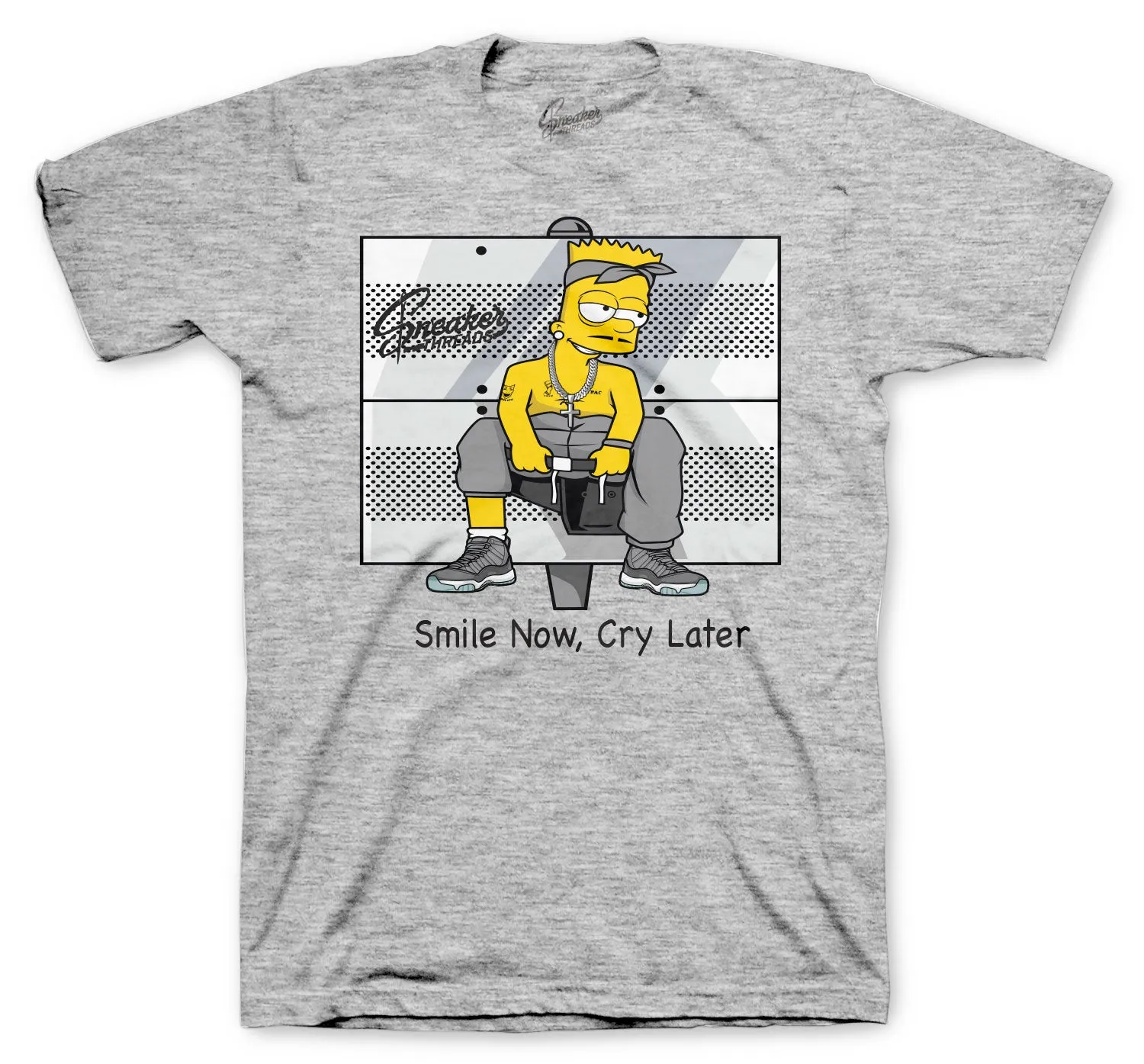 Smile Now T-Shirt - Retro 11 Cool Grey