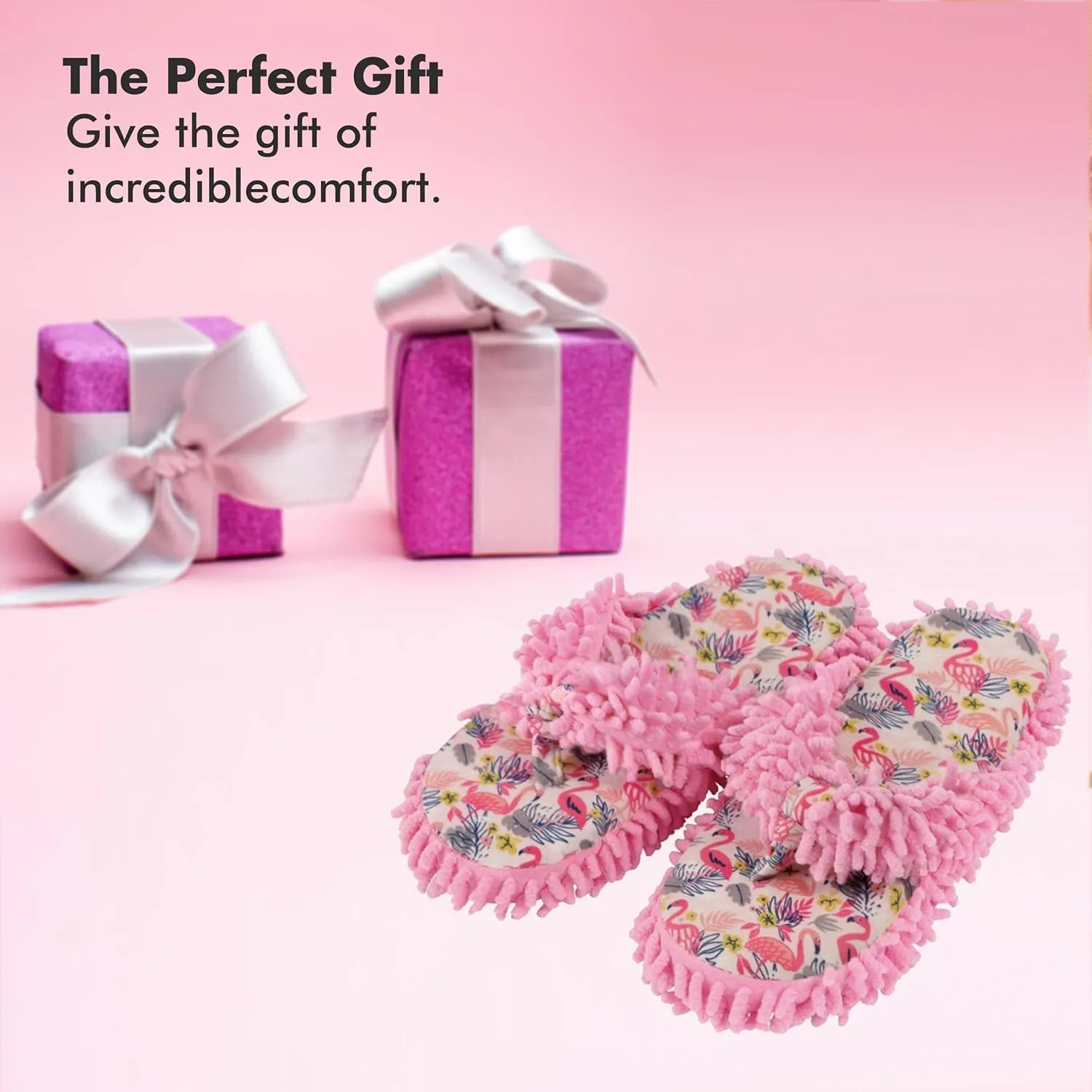 Snoozies Fuzzy Flip Flop Pedicure Slippers for Women Indoor, Washable Fluffy Thong Slippers, Comfortable Open Toe House Slippers Non-Skid Sole, Spa Gifts