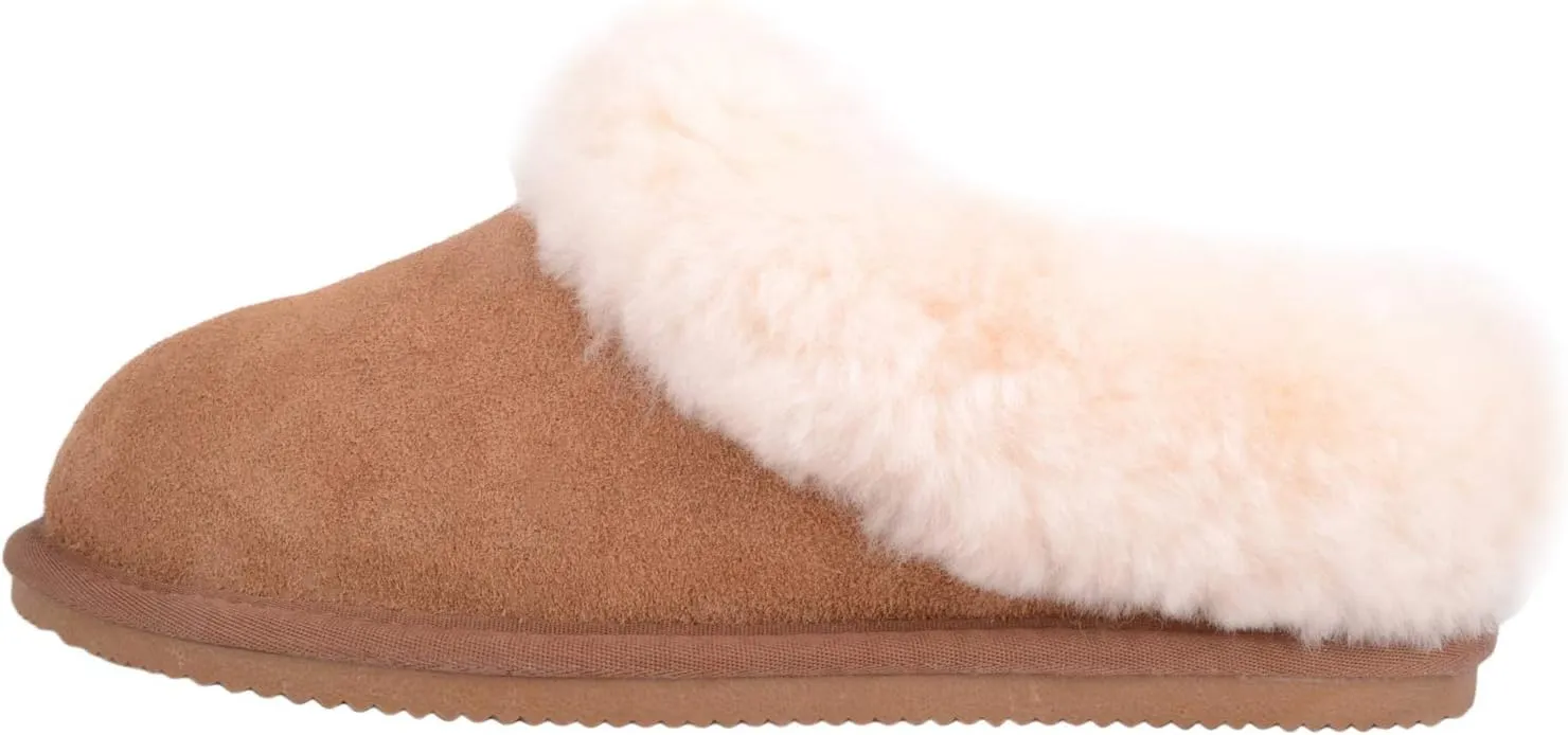 SNUGRUGS Women's Harriet Sheepskin Slipper Mule with Cuff