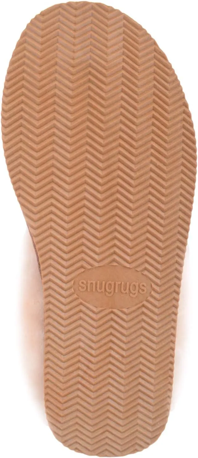 SNUGRUGS Women's Harriet Sheepskin Slipper Mule with Cuff