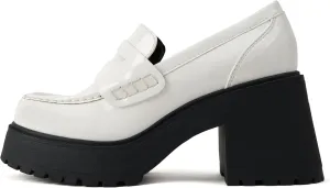 Soda “AMP” ~ Women Round Toe Slip-On Lug Sole High Heel Penny Loafer Shoe