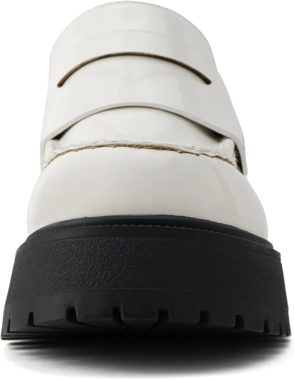 Soda “AMP” ~ Women Round Toe Slip-On Lug Sole High Heel Penny Loafer Shoe