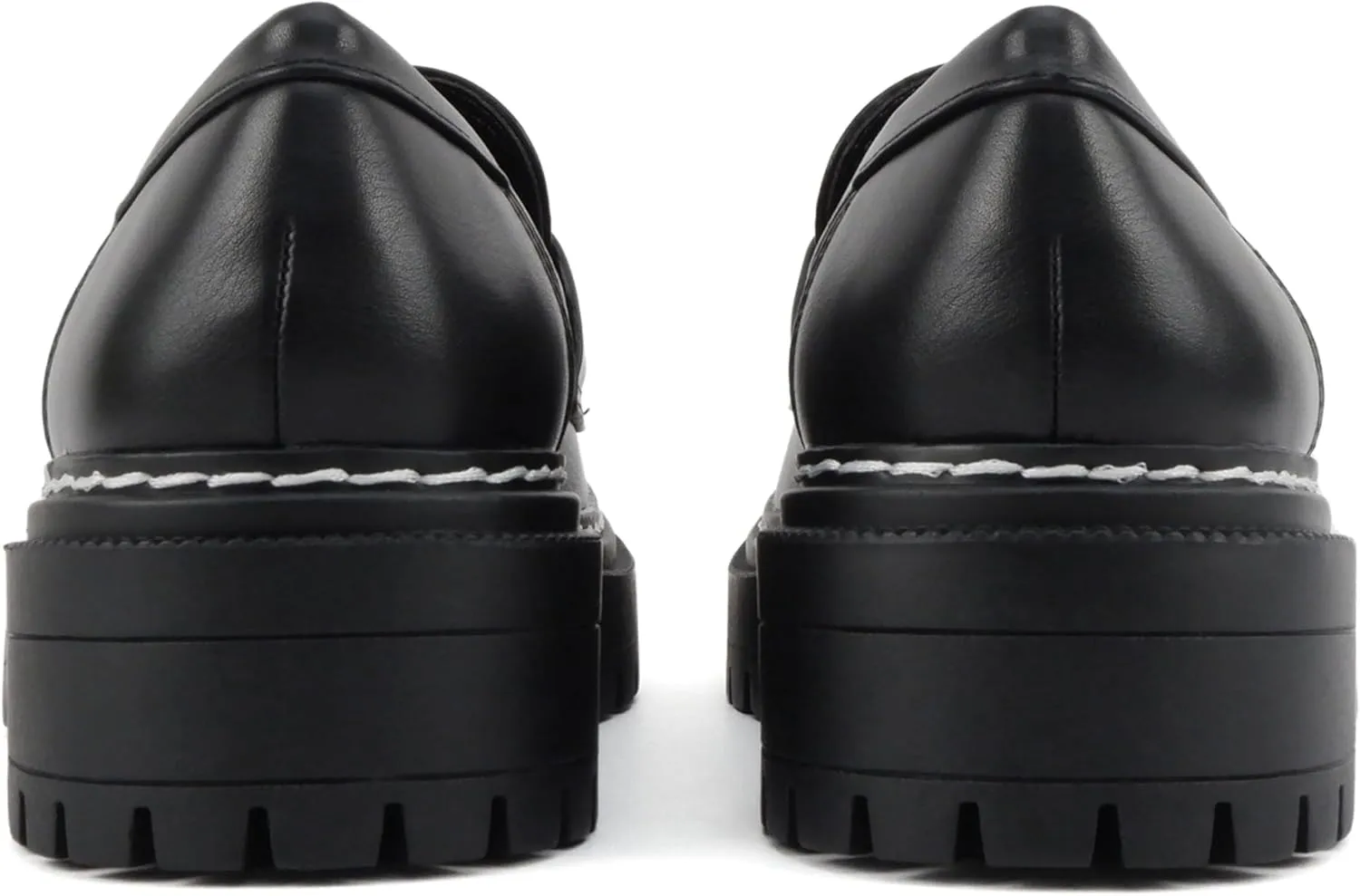 Soda “Soho” ~ Women Slip On Platform Heel Lug Sole Penny Loafer