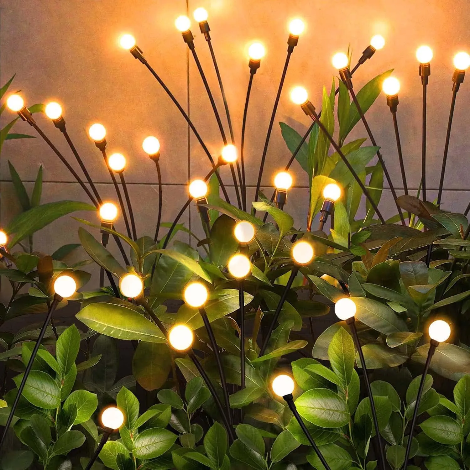 Solar Garden Lights Outdoor, 6 Pack 48LED Waterproof Solar Powered Lights for Yard Pathway Patio, Swaying Lawn Decor as Gardening Gifts for Women Holiday