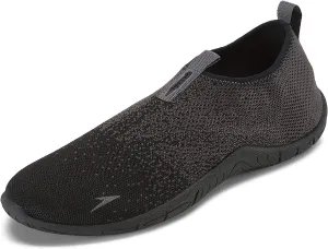 Speedo Men's Surf Knit Athletic Water Shoe (Black/Charcoal, 10)