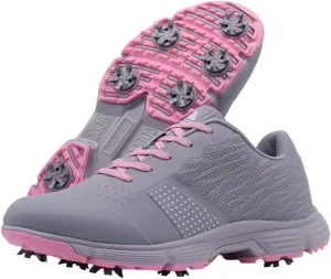 Spiked Golf Shoes for Ladies, Waterproof Walking Sneakers 7 Spikes Golf Trainers Lightweight Comfortable Golf Sport Shoes