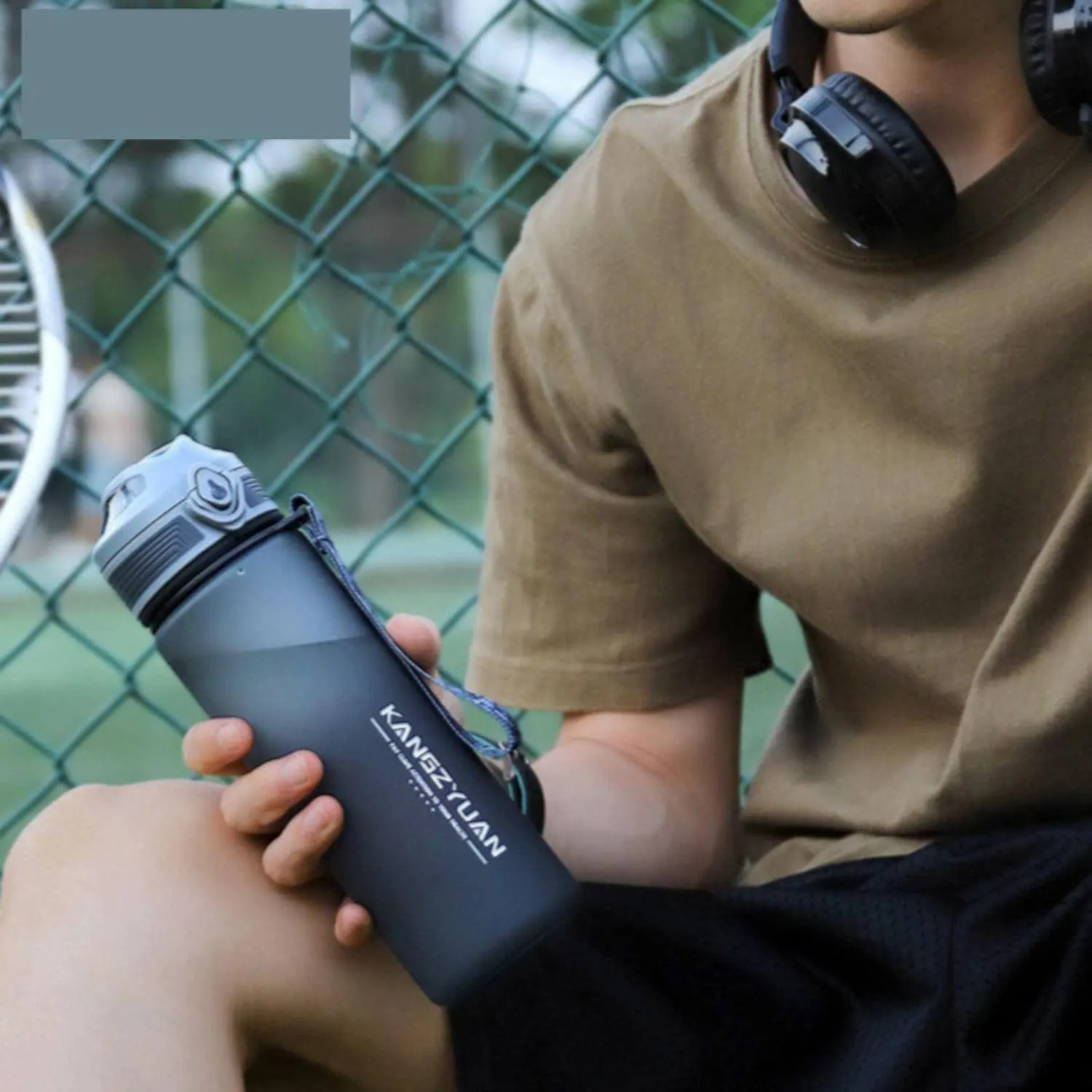 Sports Water Bottle, Removable Filter, Fast Flow, Clamshell Leak Proof Durable, BPA Free and Non-Toxic