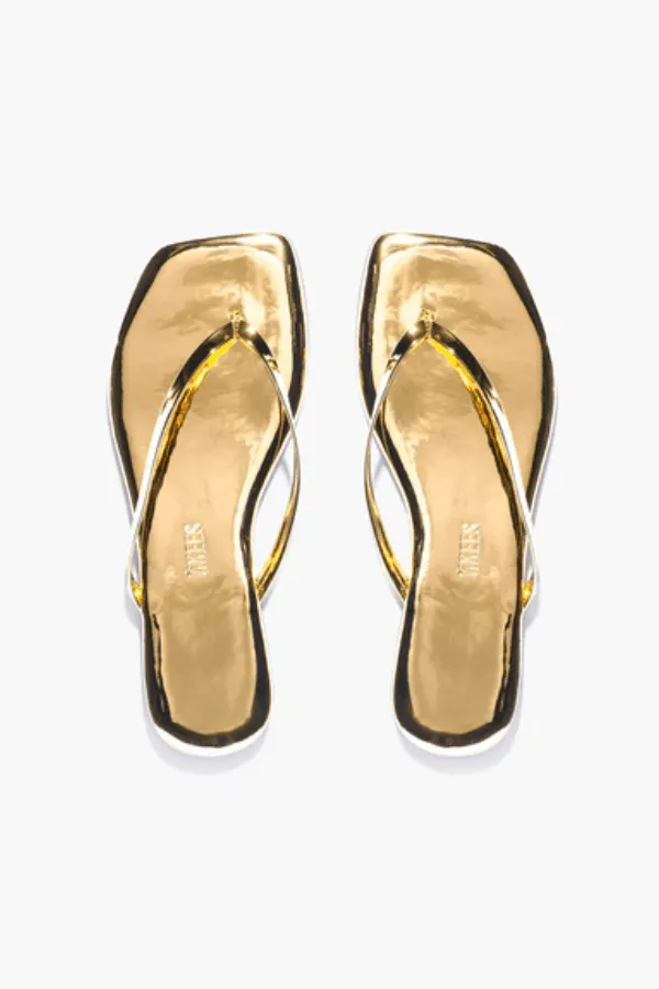 Square Toe Lily Mirror Gold