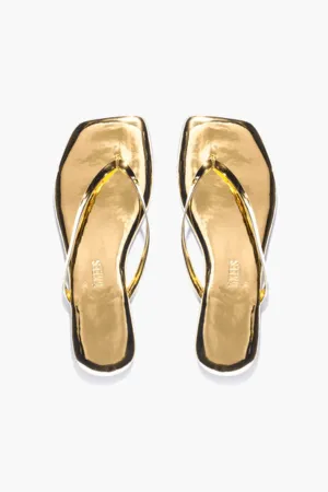 Square Toe Lily Mirror Gold