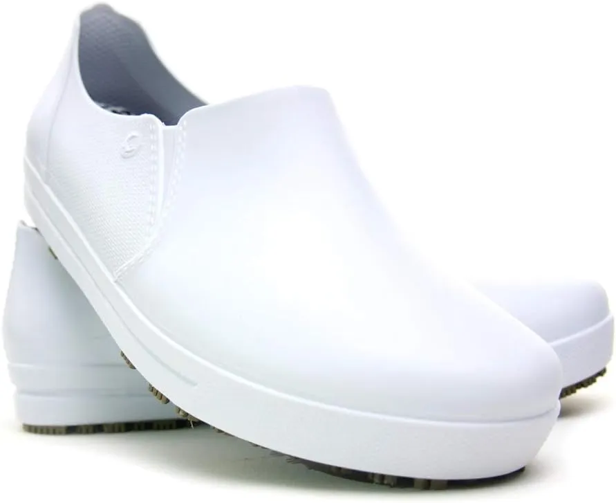 Sticky Slip On Work Shoe for Women - Nursing - Chef - Waterproof Non-Slip Comfortable Shoes