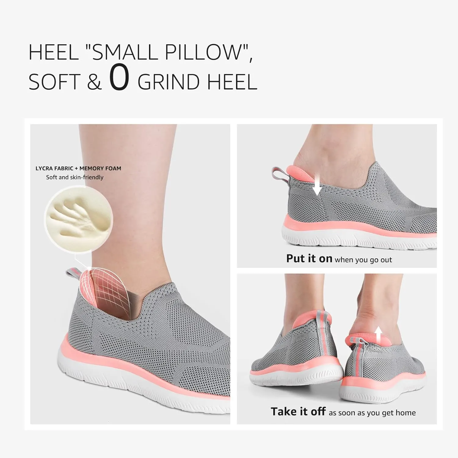 STQ Slip On Sneakers for Women Lightweight Walking Shoes Comfortable Breathable Mesh with Arch Suuport