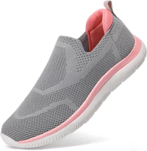STQ Slip On Sneakers for Women Lightweight Walking Shoes Comfortable Breathable Mesh with Arch Suuport