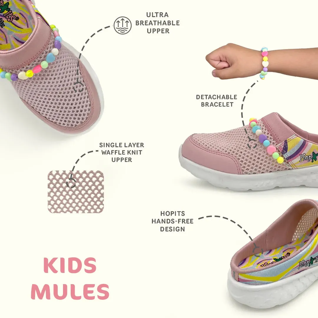 Summer Breeze Girls Peach Detachable Friendship Bracelet Slip-On Mule