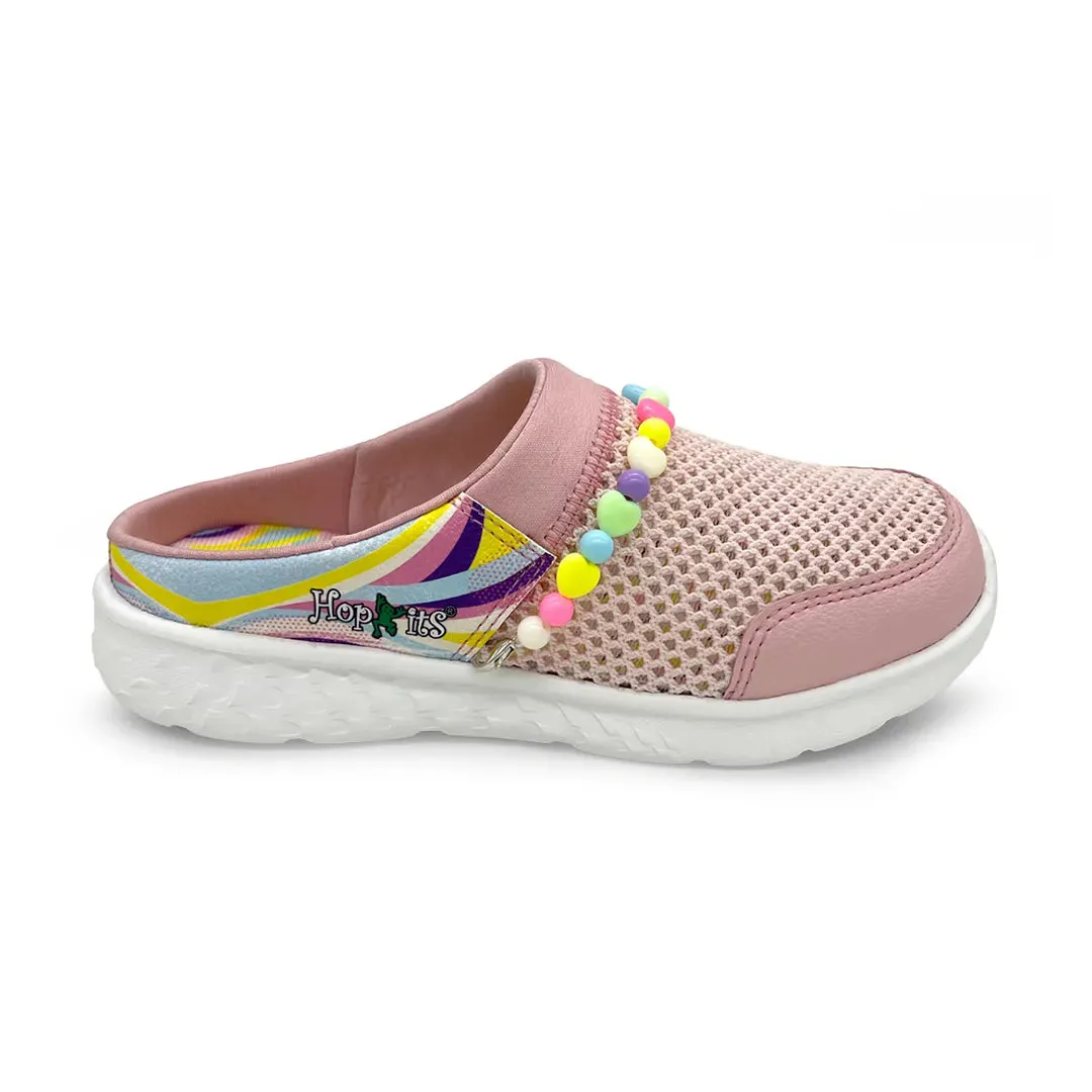 Summer Breeze Girls Peach Detachable Friendship Bracelet Slip-On Mule