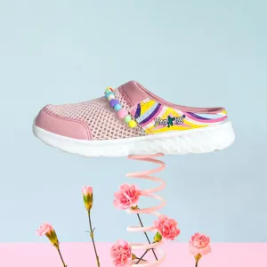 Summer Breeze Girls Peach Detachable Friendship Bracelet Slip-On Mule