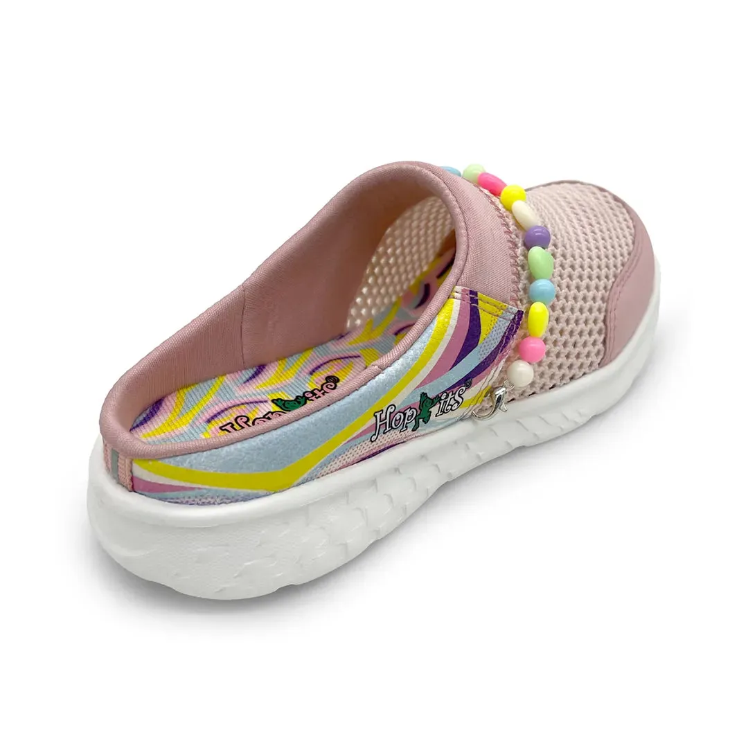 Summer Breeze Girls Peach Detachable Friendship Bracelet Slip-On Mule
