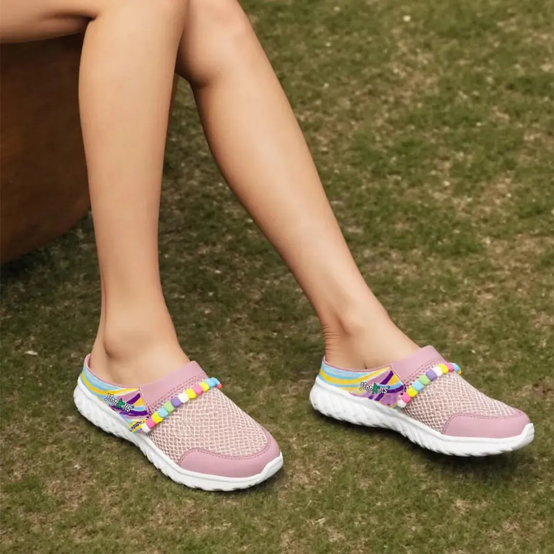 Summer Breeze Girls Peach Detachable Friendship Bracelet Slip-On Mule