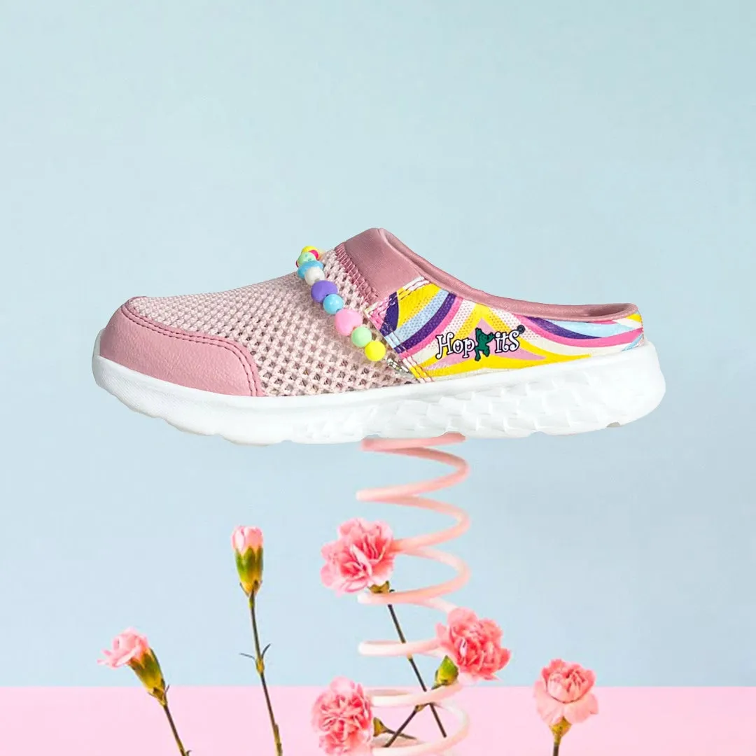 Summer Breeze Girls Peach Detachable Friendship Bracelet Slip-On Mule