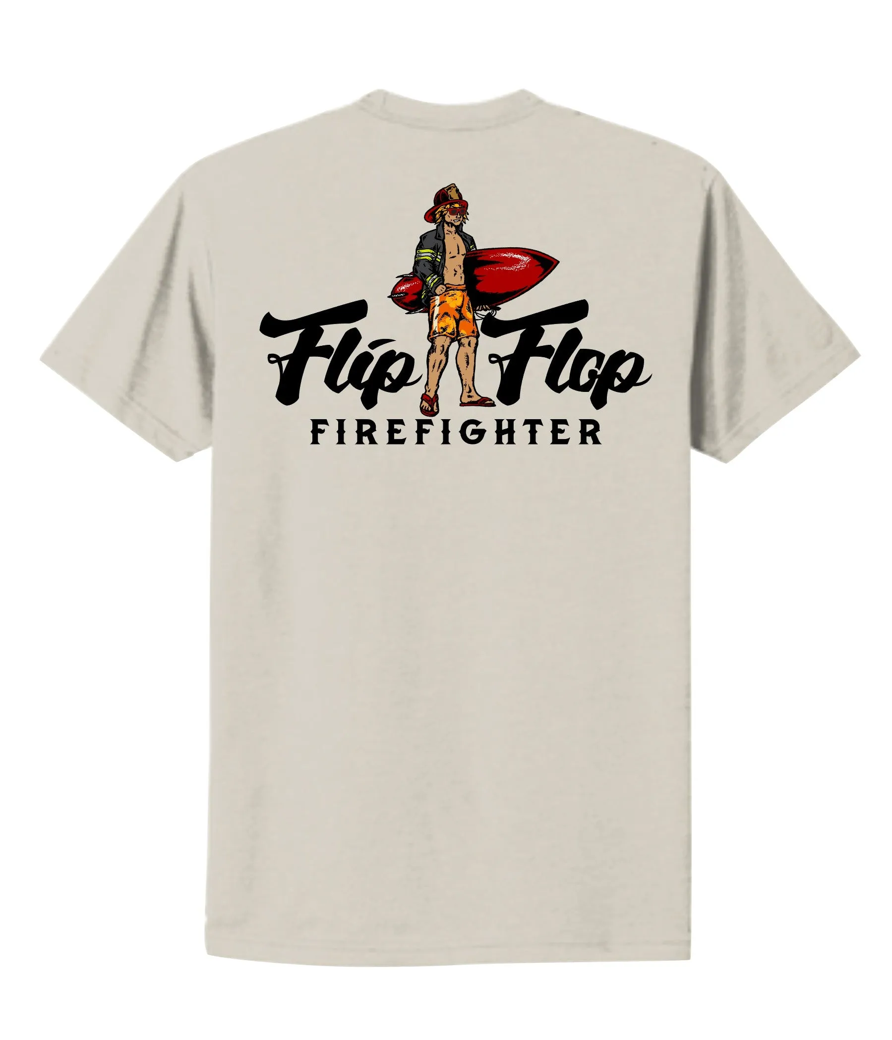 Surfer Flip Flop Firefighter Short Sleeve