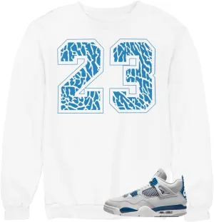 Sweatshirt To Match Jordan 4 Industrial Blue Sneakers, Men's Graphic Pullovers