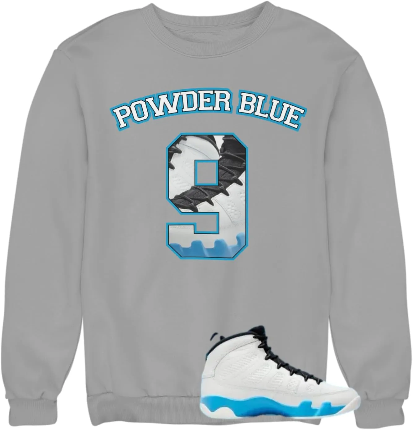 Sweatshirt To Match Jordan 9 Powder Blue Men's Graphic Sweatshirts