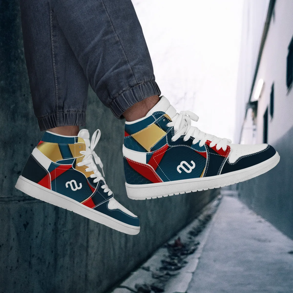 Synthetic Responsive Top Record-breaking sale Leather Money High Bushae Sneaker D17