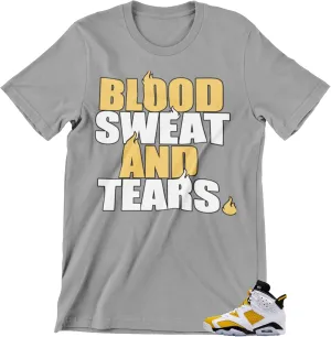 T Shirt to Match Jordan 6 Yellow Ochre Men's Matching Tees