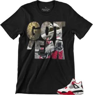T Shirt to Match Jordan Black Red White 1 2 3 4 5 6 7 8 9 10 11 12 13 Men's Graphic Tee