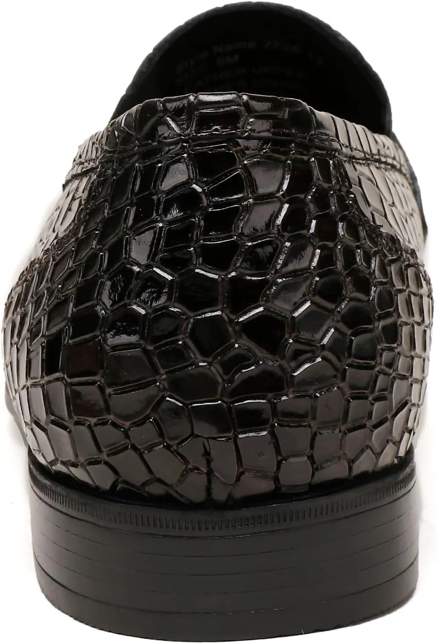Tassel Loafer for Mens, Casual Crocodile Printed Tassel Dress Shoes Leather Slip-on Penny Loafer for Men