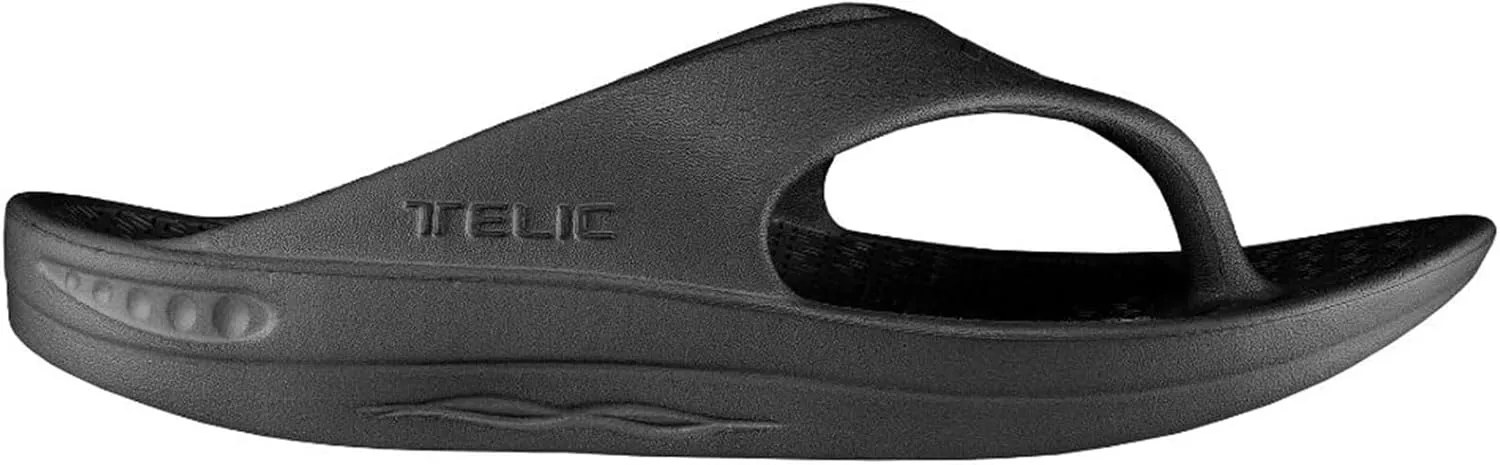 TELIC Unisex Energy Made in USA Pillow-Soft, Supportive, Lightweight, Waterproof Arch Support Flip Flops for Beach & Pool