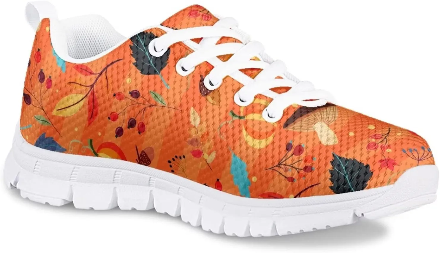 Tennis Shoes for Kids Girls Lightweight Running Sneakers Breathable Mesh Comfy Cute Print Walking Shoes