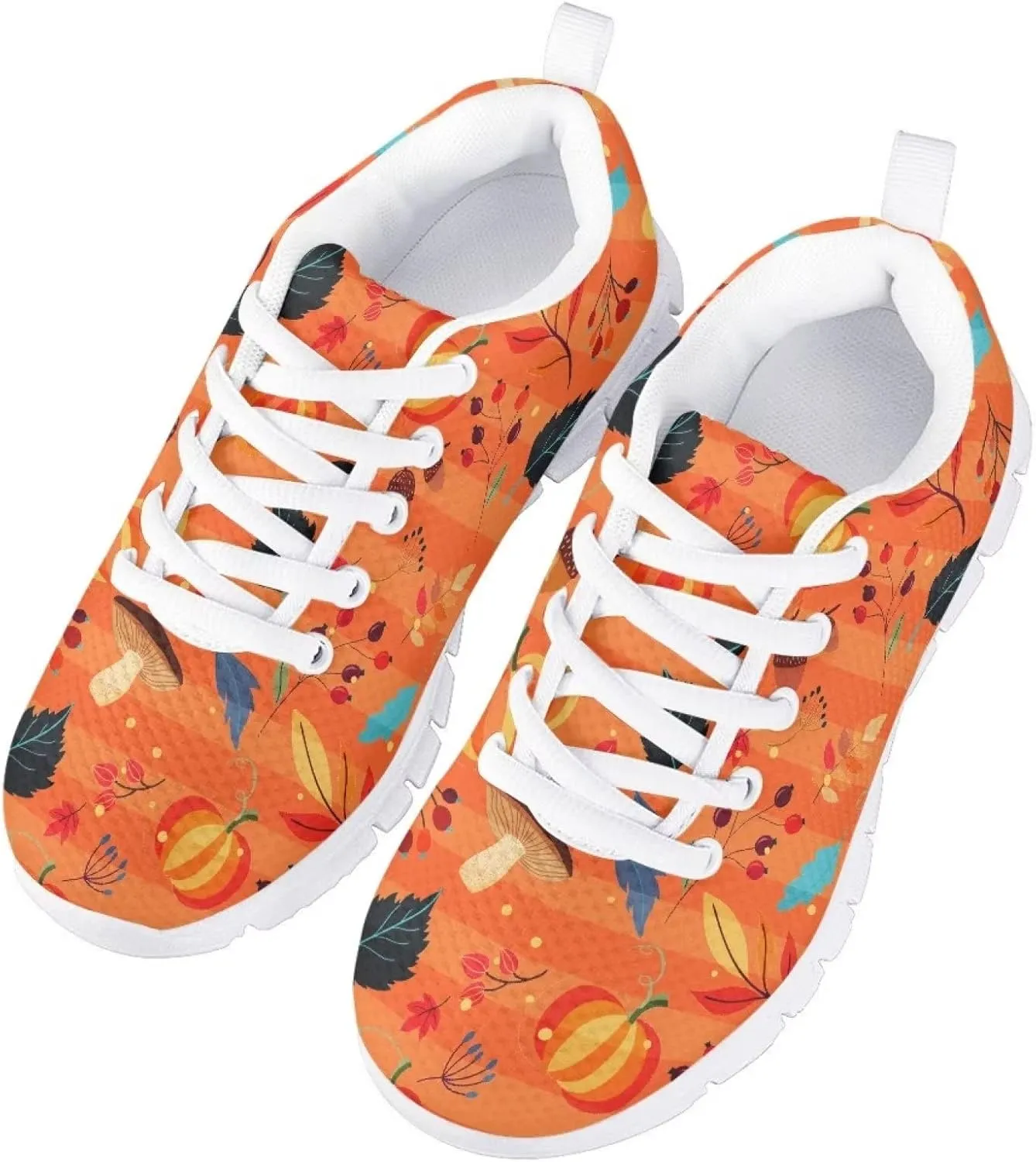 Tennis Shoes for Kids Girls Lightweight Running Sneakers Breathable Mesh Comfy Cute Print Walking Shoes
