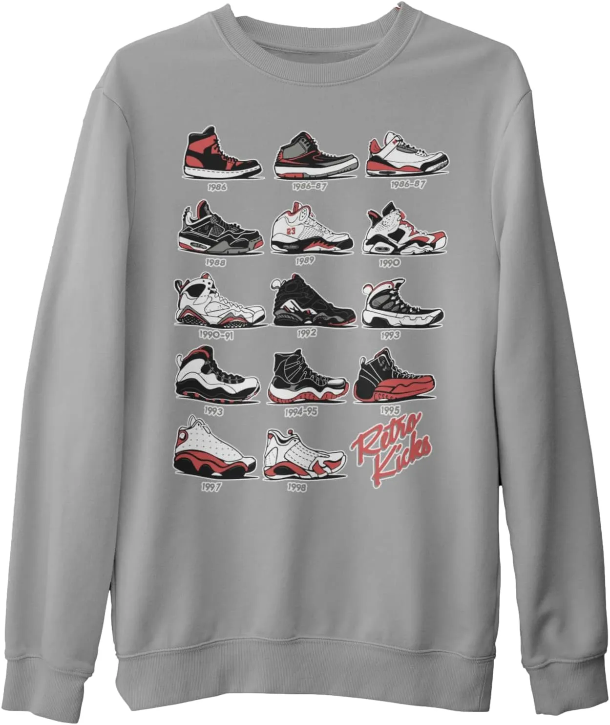 The Original Retro Kicks Crewneck Sweatshirt to match Jordan Sneakers Streetwear Urban Hip Hop Kicks