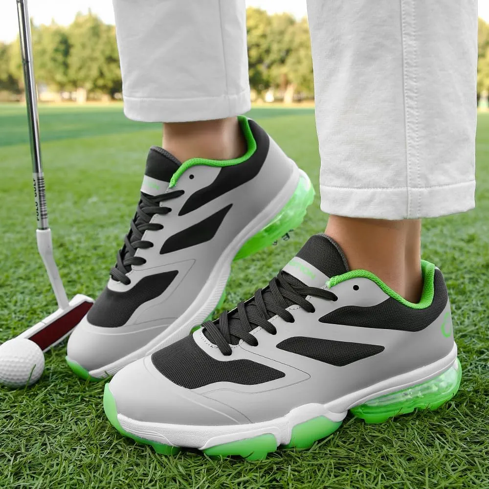 THESTRON New Men Golf Shoes 8 Spikes Professional Outdoor Golf Sport Sneaker for Men