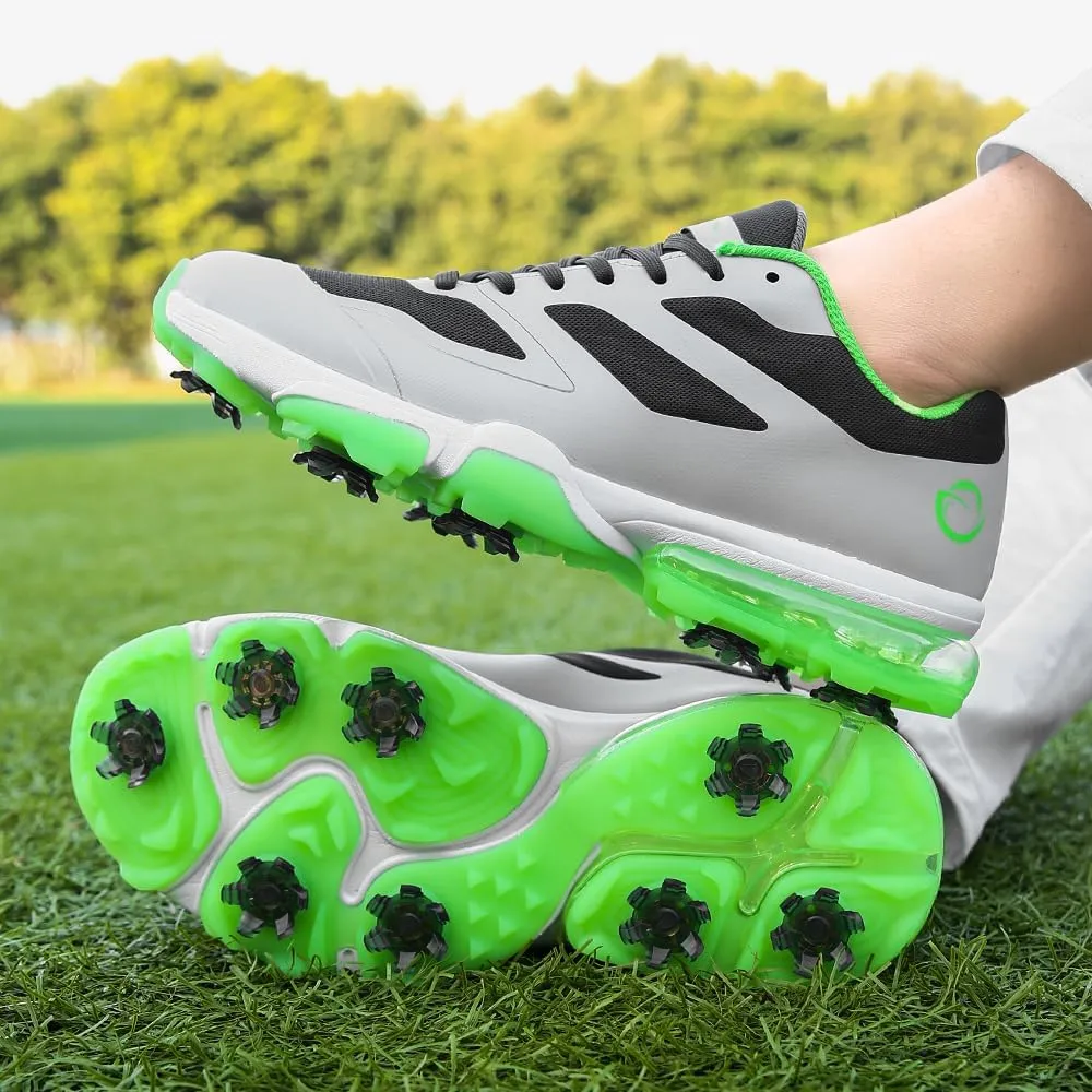 THESTRON New Men Golf Shoes 8 Spikes Professional Outdoor Golf Sport Sneaker for Men