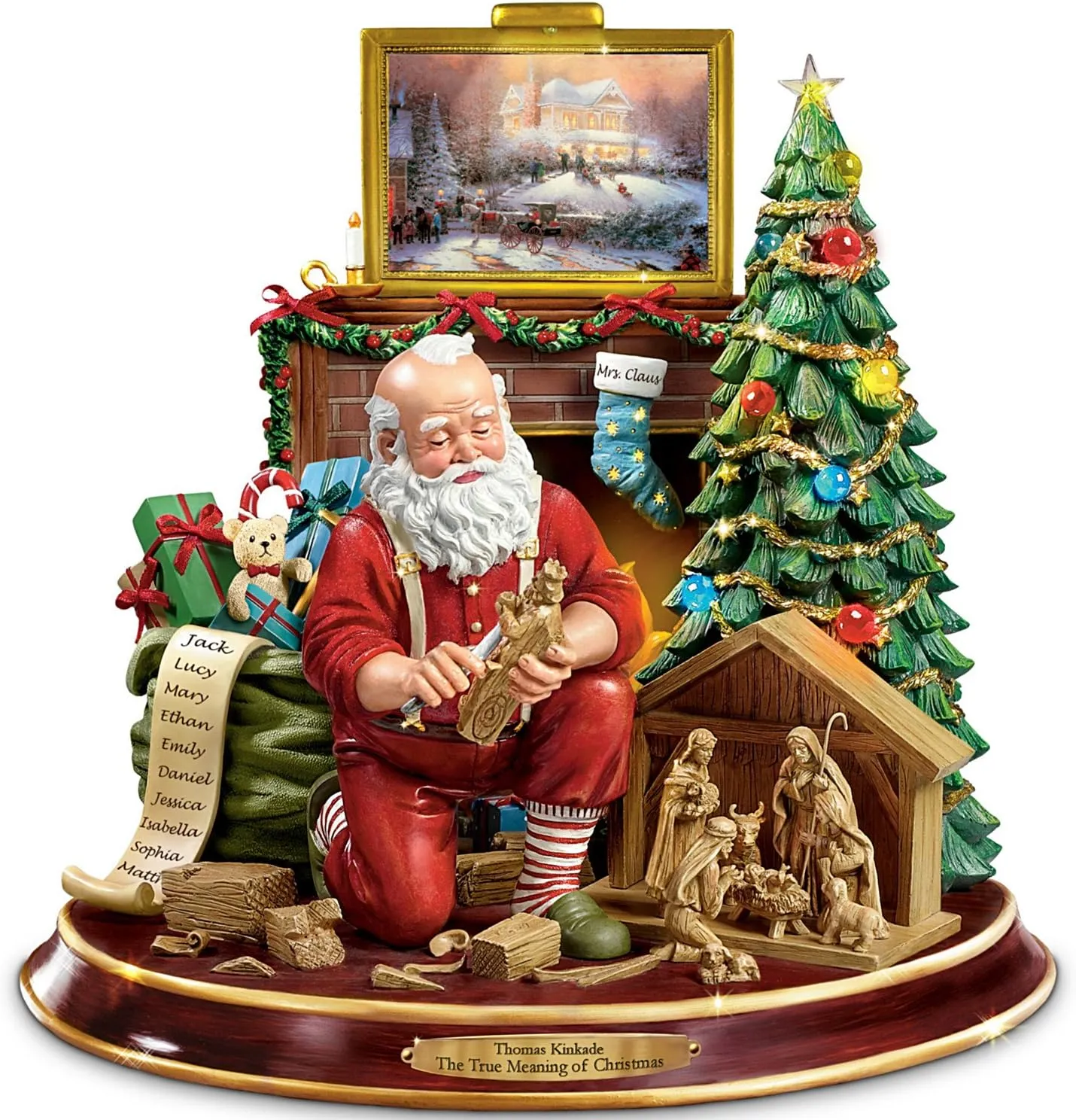 Thomas Kinkade The True Meaning of Christmas Tabletop Centerpiece