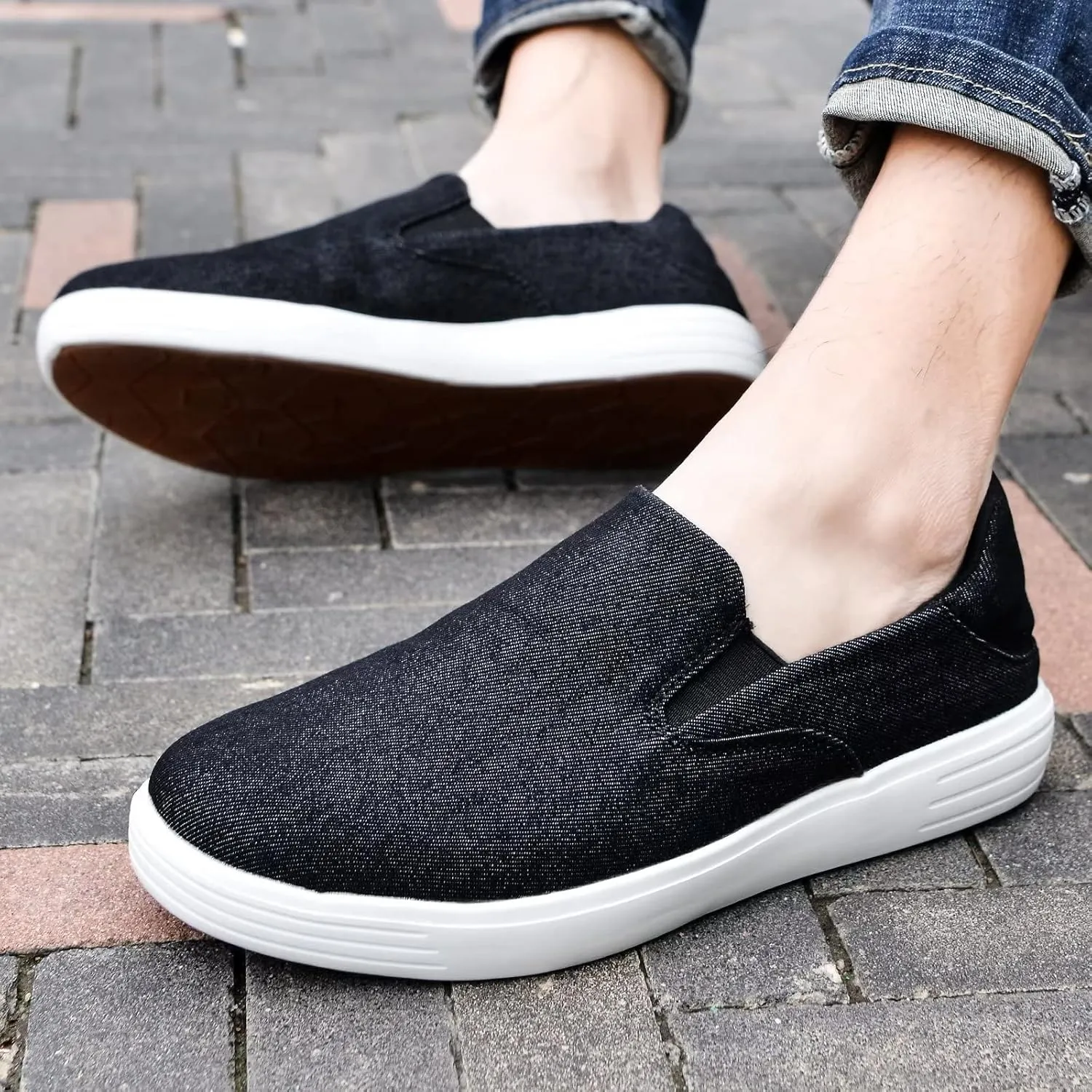 TIOSEBON Men's Mesh Slip on Walking Shoes-Comfortable Drving Loafer Fashion Sneaker
