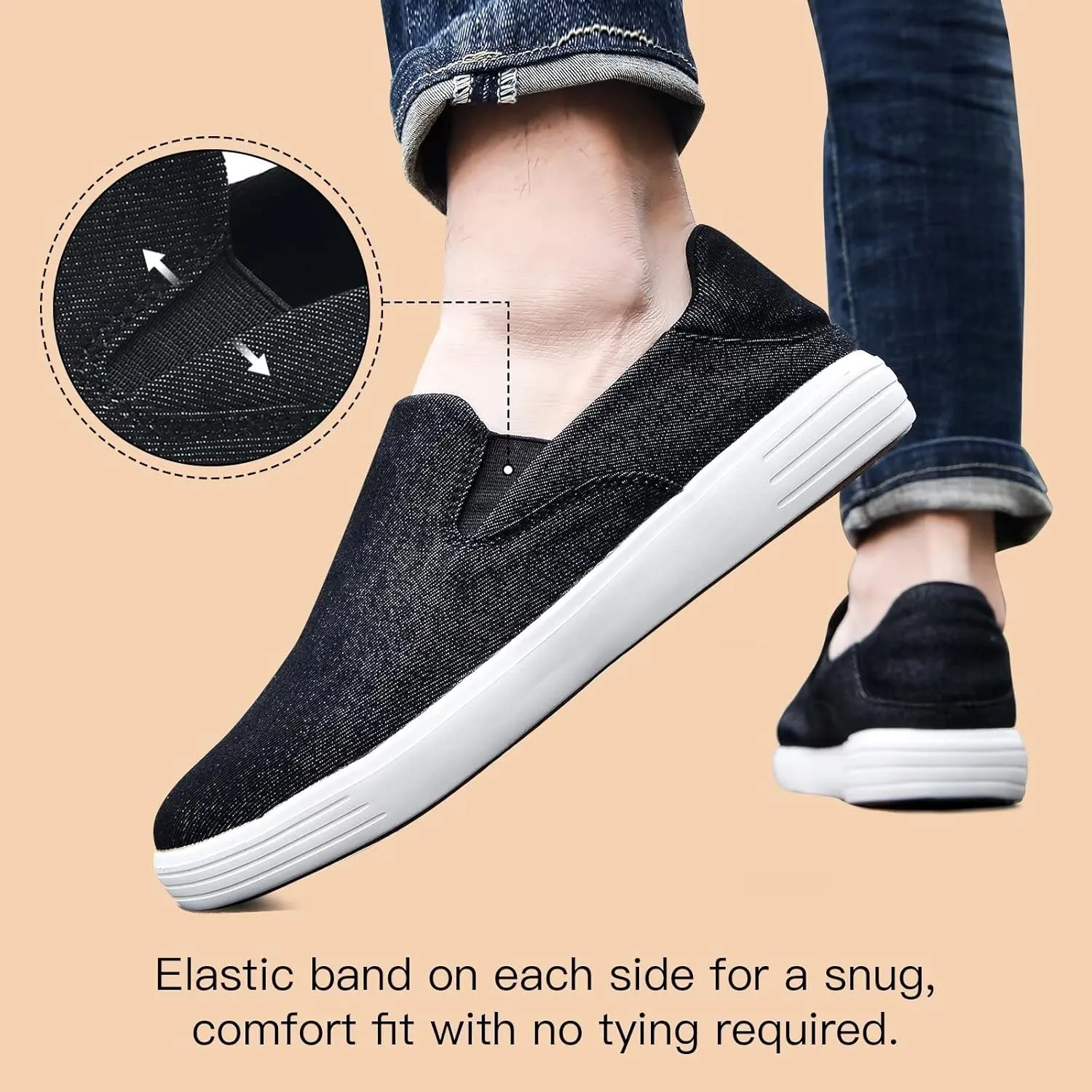 TIOSEBON Men's Mesh Slip on Walking Shoes-Comfortable Drving Loafer Fashion Sneaker